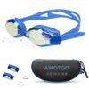AIKOTOO Nearsighted Swim Goggles, Shortsighted Swimming Goggles -1.5 Mirrored Coating Blue 59 19 51mQwXUBkiL