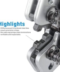 iCrimp Battery Cable Lug Crimping Tool for 8, 6, 4, 2, 1, 1/0 AWG Heavy Duty Wire Copper Lugs, Battery Terminal, with Wire Shear Cutter HX-50BI 35 51mcyUVjOWL