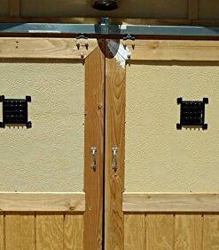 A29 Hardware 8 1/2 x 8 1/2 Inch Cast Iron Speakeasy Door Grill/Grille with Viewing Door, Black Powder Coat Finish, Large Size Large_Black 20 51md HwEkTL