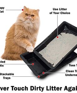 Kitty Lounge Disposable Litter Tray, Black, 50-Pack- Argee RG606/50, Black 6 51meY1blBfL