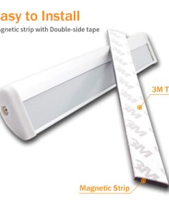 Kuled 10-led Wireless Motion Sensing Stick-on Anywhere Step LED Light Bar with Magnetic Strip, Pure White, 3-Pack 24 51mm3L67hcL