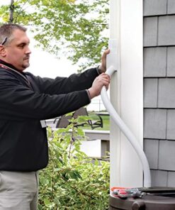 Oatey Mystic Rainwater Collection System, 2 in. x 3 in., Polyvinyl Chloride (PVC), White 34 51mmIFtJ1ZL