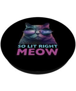 Alternative view of So Lit Right Meow Cat | Trippy Electronic Dance Rave Design Standard
