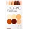 Copic I6-Skin Ciao Markers, Skin, Portrait, 6-Pack
