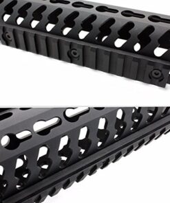HooGou 13 Slot 5.25" Picatinny Weaver Rail Section for Keymod Handguard Mount Rail System Black (13 Slots / 2 Pack) 9 51mxEawNBML