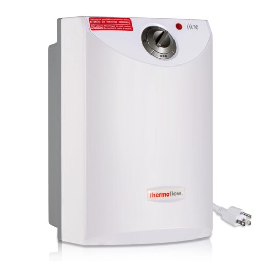 Thermoflow Electric Mini Tank Water Heater, 2.5 Gallon 120V Corded Under Sink Small Hot Water Heater for Point of Use Instant Hot Water 2.5 Gallons