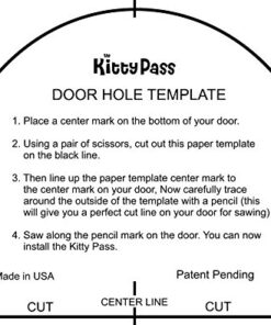 The Kitty Pass Interior cat Door - let Your cat in and Out of Closed Doors, Secure pet Proof gate Latch - for Cats up to 21 lbs 9x12 23 51n0SahBp L