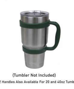 Alternative view of F-32 Handle - 19 COLORS - 30oz Size - Compatible with 30 oz YETI and 30 oz. OZARK TRAIL Tumbler Travel Mug - BPA FREE (30OZ, HUNTER GREEN, 1 Count (Pack of 1)) 30ozHunter Green / Field Green 30.0 ounces