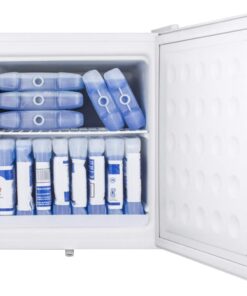 Summit AccuCold FS24L 19" Upright Freezer with 1.4 cu. ft. Capacity, Factory Installed Lock, Manual Defrost, Removable Shelf Removable Shelf and Adjustable Thermostat, in White 8 51nCJoU5F3L