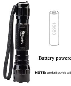 WindFire WF-501B Flashlights High 1200 Lumens Tactical Flashlight 1 Mode 3.7-18v High Powered Handheld Torch Water Resistant Portable with Holster Duty Belt Holder (Battery Not Included) 13 51nDLkrapBL