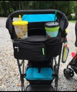 Ethan & Emma Universal Stroller Organizer - Elevate Your Experience w/Insulated Cup Holders, Diaper Storage, Secure Straps, Detachable Bag, Pockets for Phone, Keys, Toys. Smart Parenting Black 46 51nE6xrm9yL