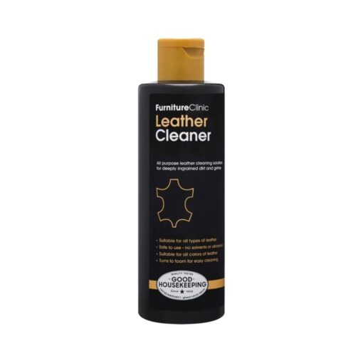 Furniture Clinic Leather Cleaner | For Leather Furniture, Car Interiors & Seats, Couches, Apparel, Shoes, Boots, Bags | Our Leather Shampoo Removes Dirt & Grime for All Leather Types & Vinyl (17oz) 17.00 Fl Oz (Pack of 1)