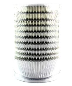 Eoonfirst Silver Foil Metallic Cupcake Case Liners Baking Muffin Paper Cups 198 Pcs Standard 16 51nbeIKCMgL