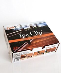 DeckWise Ipe Clip - Extreme Fastener System - 3/32 Spacing - Black Clips - for Hardwood and Composite Decking - 175 pcs for 100 Sq. Ft. of Decking - (Includes 8 x 2 Stainless Steel Screws) by DeckWise