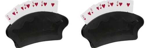 Fan Shape Free Standing Playing Card Holders (Set of Two)