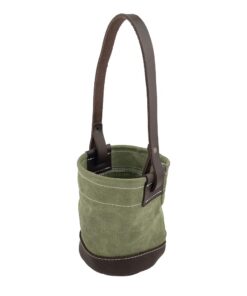 Waxed Canvas Leather Bottom Tool Bucket for Work/Camping/Fishing Organizer Handmade by Hide & Drink 7 51npetwIGdL