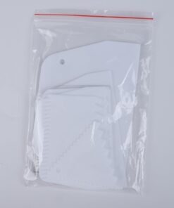 Teenitor Cake Scraper Cake Smoother, 7 Pcs Dough Scraper Bowl Scraper Cutters Cake Icing Scraper Smoother Tool Set for Bread Dough Cake Fondant Icing White 33 51nswUOhfL