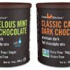 Castle Kitchen Natural Hot Chocolate Mix Variety Pack - Dairy-Free, Vegan Complete Mixes - Just Add Water - Pack of 2 (Classic Caramel Dark Chocolate & Marvelous Mint Dark Chocolate) 14 oz Each Classic Caramel Dark and Marvelous Mint Dark