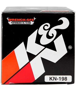 K&N Motorcycle Oil Filter: High Performance, Premium, Designed to be used with Synthetic or Conventional Oils: Fits Select Polaris Side-by-Side and ATV Models, KN-198 BLACK 19 51o15r4c5nL