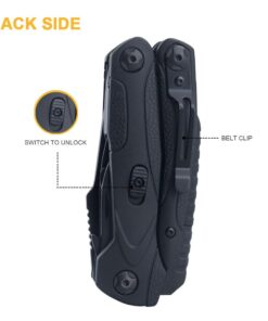 Roxon CM1349 SPARK Multitool Plier, 14-in-1 Multitools Folding Plier, Multipurpose Outdoor Survival Portable Multi Tool Set 24 51o25ACyLqL