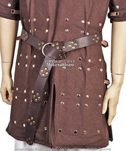 Medieval Gears Leather Ring Belt Strap Handmade Accessories Renaissance Dressing SCA LARP Costume Cosplay Brown Leather 05 7 51oAP2o kEL
