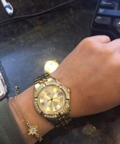 GUESS Bracelet Watch with Date Feature Gold Tone/Champagne/Gold Tone 45 51oAtcuGOOL