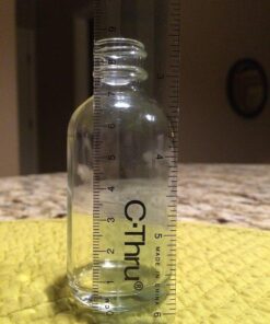 Premium Vials B26-12 Boston Round Glass Bottle with Cap, 2 oz Capacity, Clear (Pack of 12) 19 51oCyXqpC5L