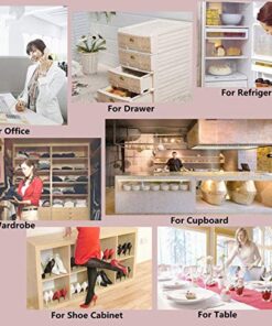 HityTech 6 Pack Refrigerator Liners, Washable Refrigerator Mats Liners Waterproof Fridge Pads Mat Shelves Drawer Table Mats 17 3/4" x 11 3/4" - All 6 Clear 6 Pcs - All Transparent 14 51oDxr24PTL