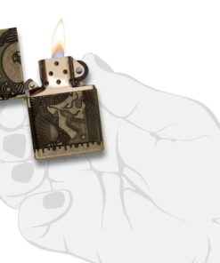 Zippo Skull Lighters Antique Brass 29 51oINJblciL