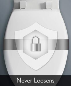 Mayfair 830NISL 000 Toilet Seat, 1 Pack-ROUND, White-Brushed Nickel Hinges 1 Pack - ROUND White - Brushed Nickel Hinges 24 51oOsRjUlKL