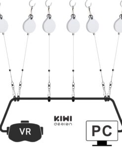 KIWI design VR Cable Management for Meta Quest 3/2/1, Ceiling Pulley System for HTC Vive/Vive Pro/Rift/Rift S/Link Cable for Quest/Valve Index VR Accessories (White, 6 Pack) White 15 51oWTqiIMnL