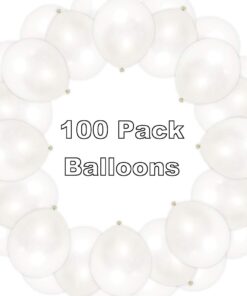 Elecrainbow 12 Inches 320 Grams Thickened White Balloons,White Party Supplies for Birthday Wedding Baby Shower Graduation Anniversary Memorial Day,100 Count 25 51olR FZwJL