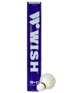 Alternative view of WISH Duck Feather Badminton Shuttlecocks – 12 Pack Tube of Durable Duck Feather Badminton Shuttlecocks – Feather Badminton Birdie for Indoor and Outdoor Play White