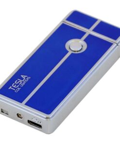 Tesla Coil Lighters™ USB Rechargeable Windproof Arc Cigarette Lighter with Charging Cable and Carrying Pouch Blue 22 51or8w YcPL