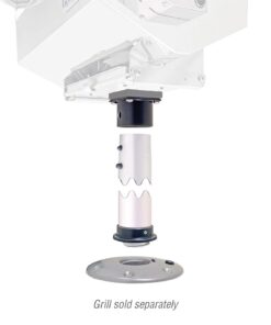 Magma Products, Double Locking Stowable Pedestal Mount, T10-185, Silver, One Size Pedestal locks 18 51p6q4WkNQL