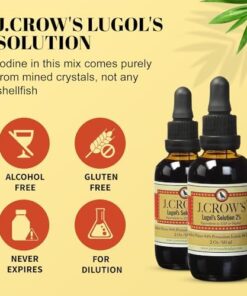 J.CROW'S® Lugol's Solution of Iodine 2% 2oz Unflavored 2 Ounce (Pack of 1) 25 51pFEfbI3UL