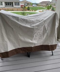 Amazon Basics Dining Table Outdoor Patio Furniture Cover, 75" Rectangle Rectangular Table 75"x45" 47 51pJfj8O7LL