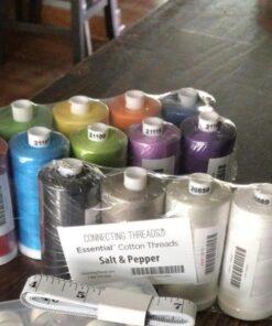 Connecting Threads 100% Cotton Thread Sets - 1200 Yard Spools (Set of 5 - Salt & Pepper) 20 51pRKoqpgNL