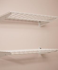 Hyloft 00967 45-Inch X 15-Inch Steel Wall Shelf Storage Rack for Garage, Low-Profile Brackets, Max Shelf Load 200 Pounds, Off White 24 51pTYvV6a6L