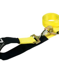 VULCAN Axle Tie Down Combo Strap Kit - 2 Inch - Classic Yellow - 3,300 Pound Safe Working Load Snap Hook, Classic Yellow (2 Pack) 11 51pTjeO4sjL