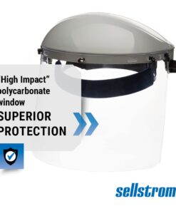 Sellstrom Advantage Series Face Shield - Clear Window with Standard Binding - Comfortable Ratcheting Headgear, ANSI Z87.1+ (S30120) 1 Count (Pack of 1) 21 51pWjFWUtDL