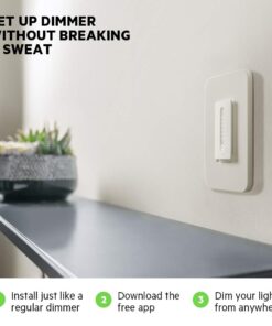 WeMo (F7C059) Dimmer Wifi Light Switch, Works with Alexa, the Google Assistant and Apple Homekit 26 51pX7tzTmWL