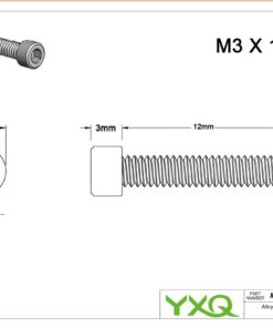 100Pcs M3 x 12 Alloy 12.9 Steel Socket Hex Pan Head Screws Bolt Cap Machine Screw Black Metric Right Hand Full Thread M3x12mm 7 51paCqKl9LL