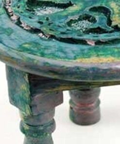 New Age Imports Round Tree of Life Altar Table, Rustic Green, Magenta 19 51pazyFkEFL