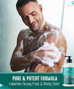 3 in 1 Professional Foot Spa Kit-with Tea Tree Foot & Body Soak-Tea Tree Body Wash & Nail Blend-Soothes Dry, Burning & Itchy Skin-Refreshes Unwanted Foot Odor-Restores Unhealthy Nails-Purely Northwest Tea Tree Oil 3 Piece Set 31 51pbT9UvGL 1