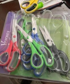 Scissors, VERONES 8 Inch Soft Comfort-Grip Handles & Stainless Steel Sharp Blades Perfect for Cutting Paper, Fabric Photos, & More, 15-Pack 15 PACK 17 51pcufeNdvL