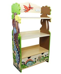 Fantasy Fields - Baby Bookshelf and Toy Storage, Wooden 3-Tier Shelf Kids Bookshelf with 1 Drawers Storage, Dinosaur Kingdom Thematic Kids Imagination Inspiring, Kids Furniture Bookcases, 38" H 23 51pcvIh1RkL