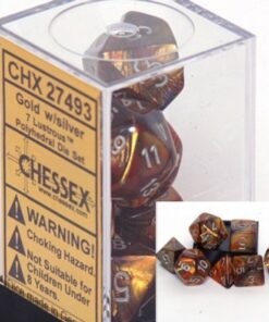 Alternative view of Chessex - Dice Polyhedral 7-Die Lustrous Dice Set (Gold with silver) (1-Pack)