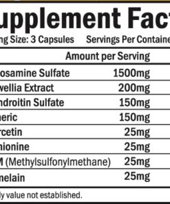 Bradeson Naturals Joint Supplement with Glucosamine Chondroitin Turmeric MSM Boswellia Bromelain & Quercetin.Promotes Joint Health. 90 Capsules. Made in USA 20 51pio8Pqm1L