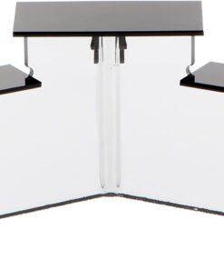 Plymor Black Acrylic (Mirrored) 7-Item Mini Display Stairs, 4.125" H x 14.75" W x 6" D 1